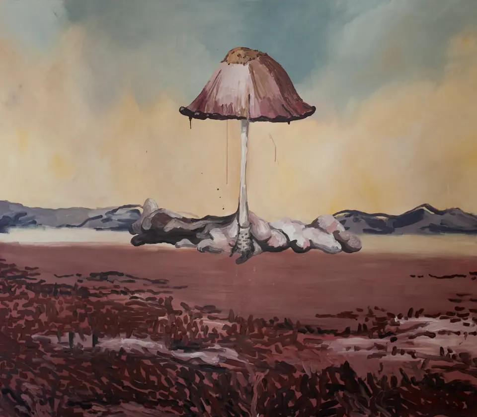 Barbara Kastelec: Atomske gobe (Buster Charlie), slikarsko delo