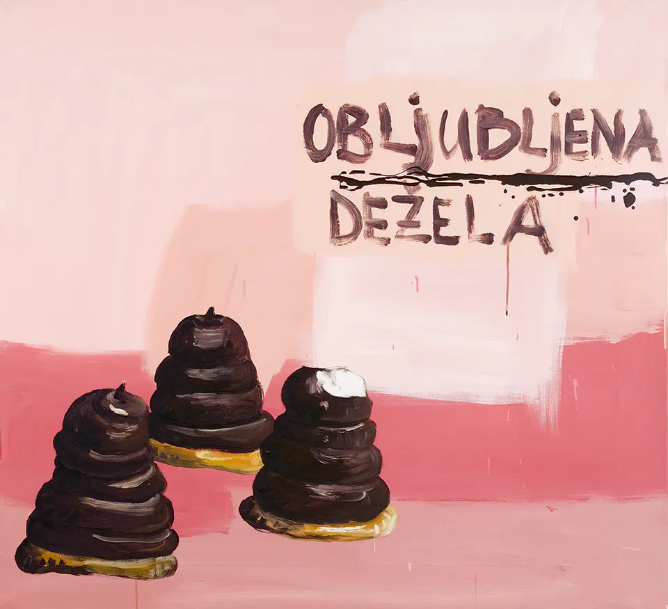 Barbara Kastelec: Obljubljena dežela (Tolpa indijančkov), slikarsko delo