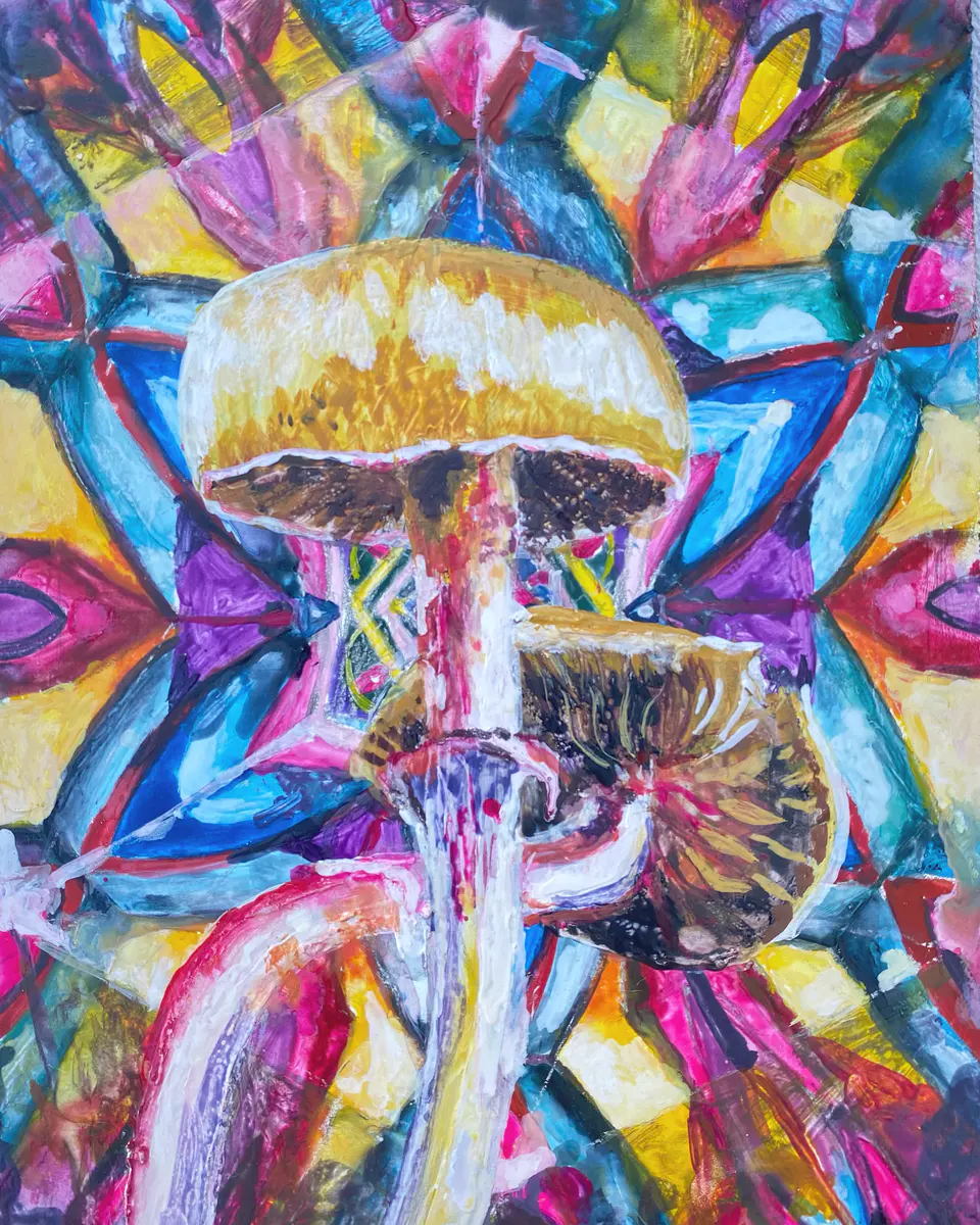 Barbara Kastelec: Življenje; Gobe (Psilocybin mushroom), slikarsko delo