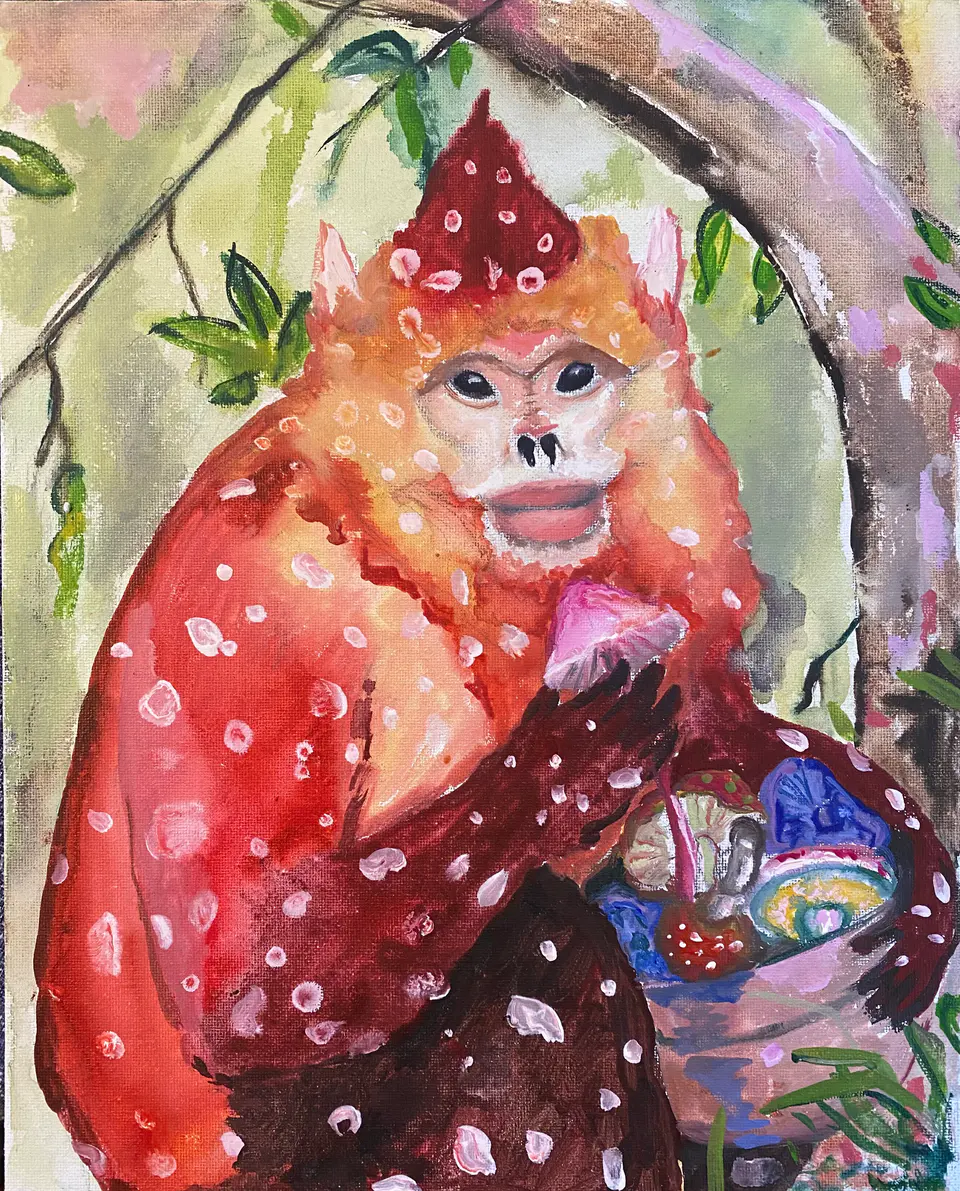 Barbara Kastelec: Življenje; Gobe (Mushroom), slikarsko delo