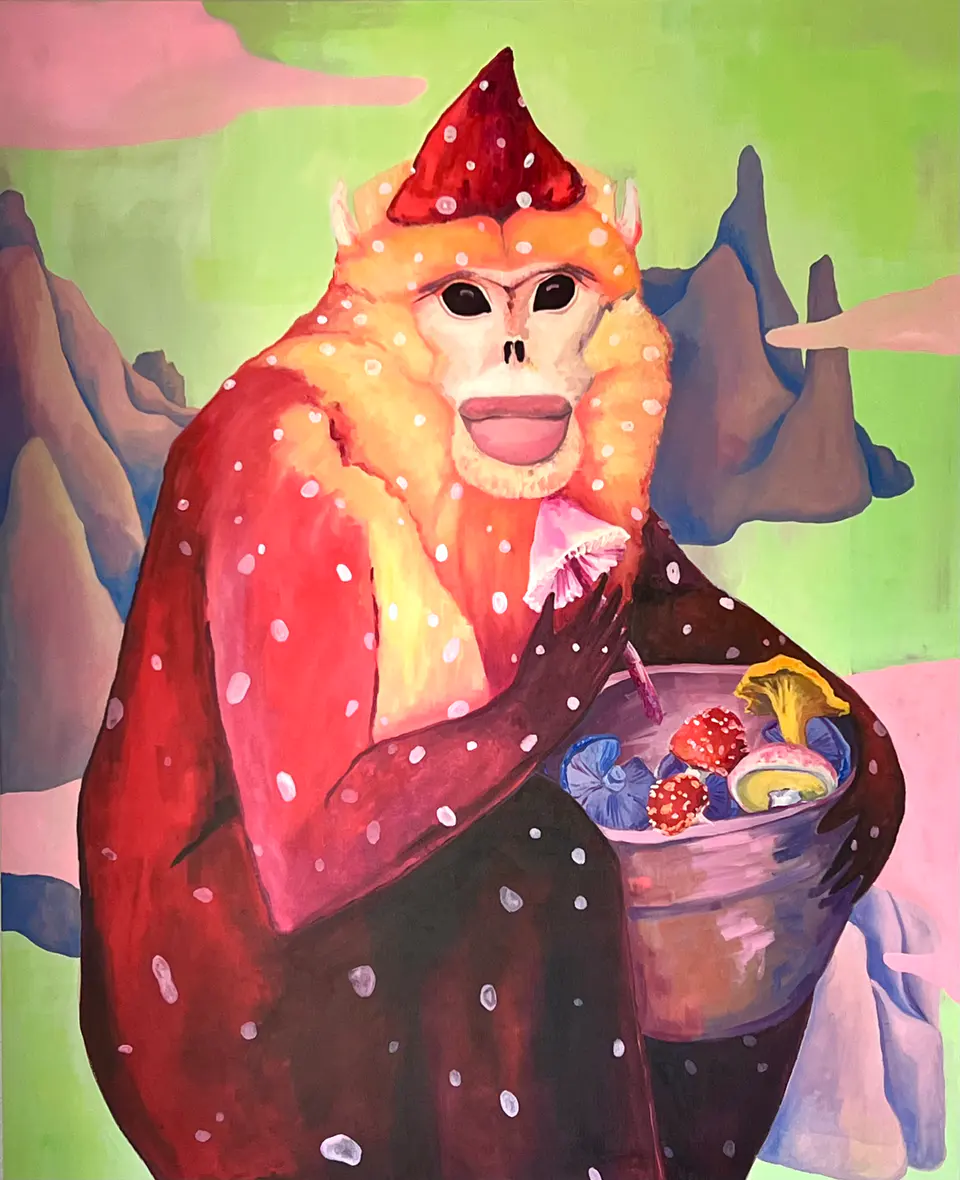 Barbara Kastelec: Življenje; Gobe (The guardian of nature), slikarsko delo