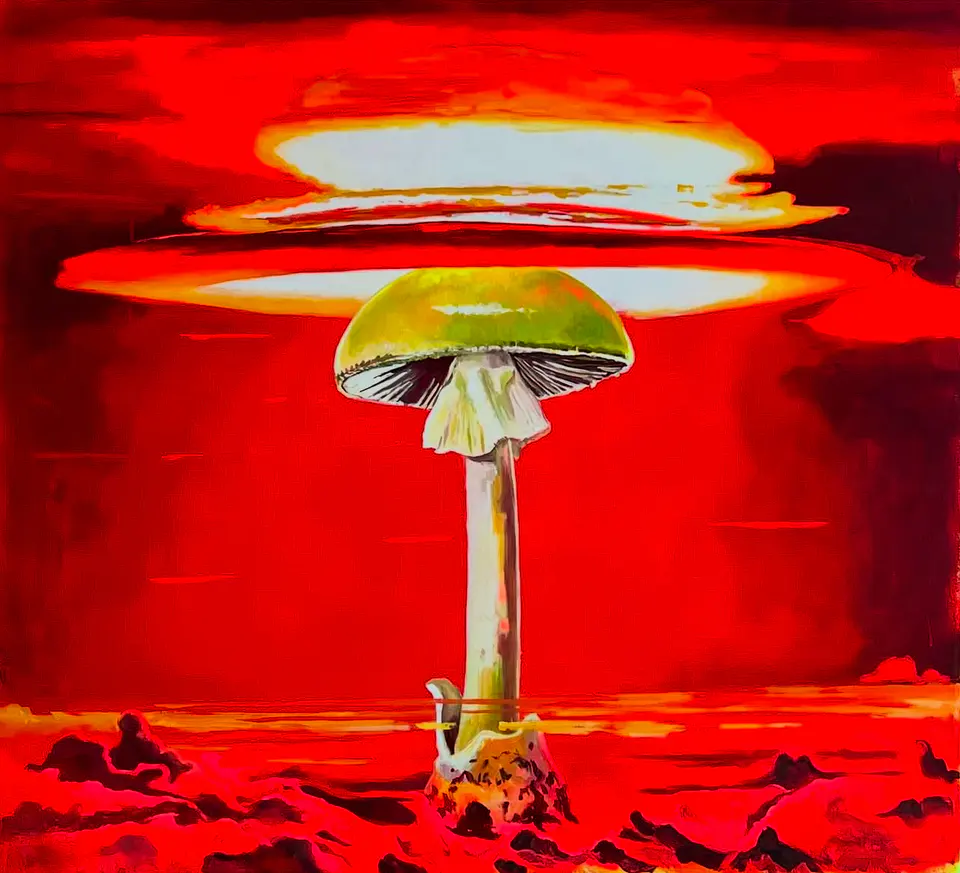 Barbara Kastelec: Življenje; Gobe (Castle Bravo), akril