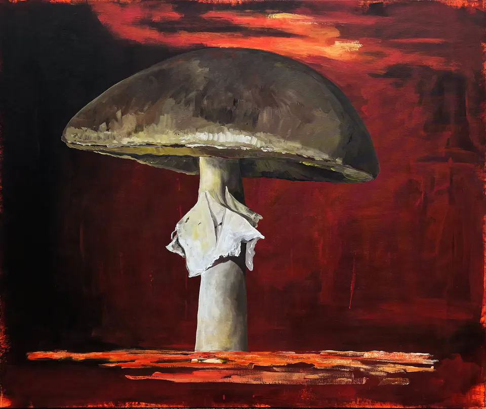 Barbara Kastelec: Življenje; Gobe (Castle Bravo), akril