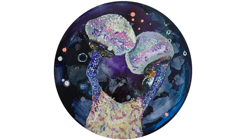 Barbara Kastelec: Življenje; Sluzavci (Elaeomyxa cerifera), mešana tehnika